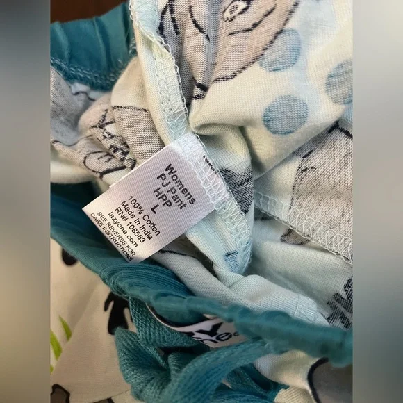 New Women's Blue Manatee Print Pajama Pants - Picture 4 of 4